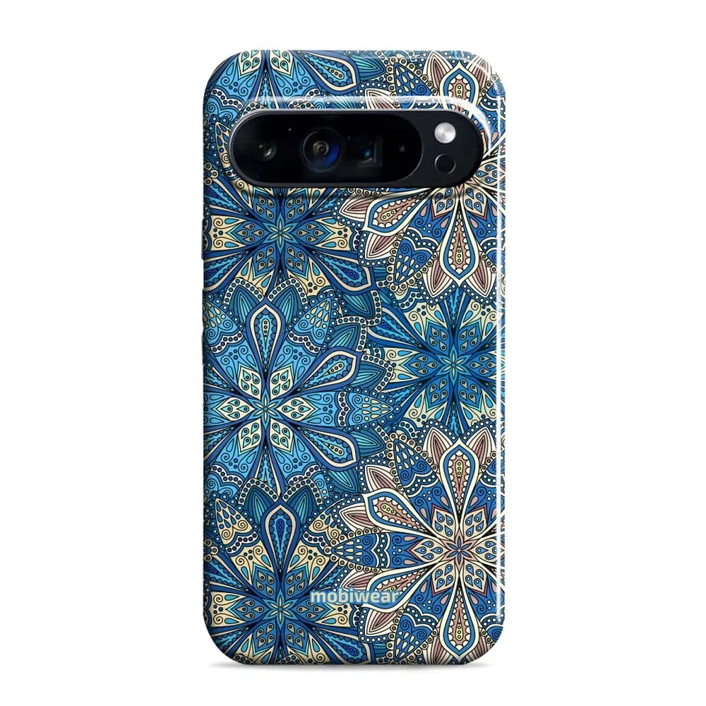 Odolný obal Mobiwear Elite Pro - Google Pixel 9 / 9 Pro - E108E Modré mandala květy
