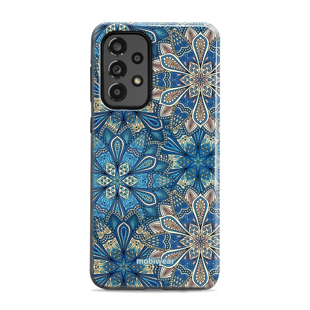 Odolný obal Mobiwear Elite Pro - Samsung Galaxy A33 5G - E108E Modré mandala květy