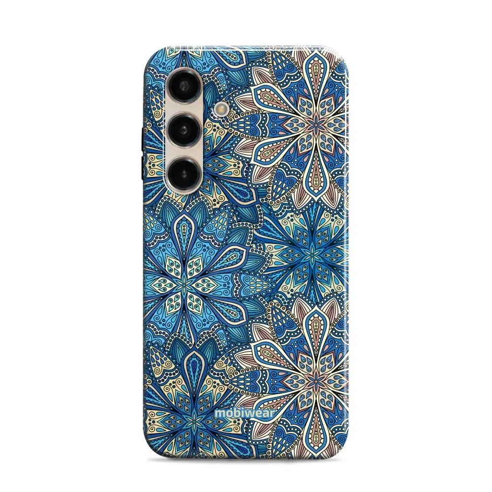 Odolný obal Mobiwear Elite Pro - Samsung Galaxy S24 - E108E Modré mandala květy