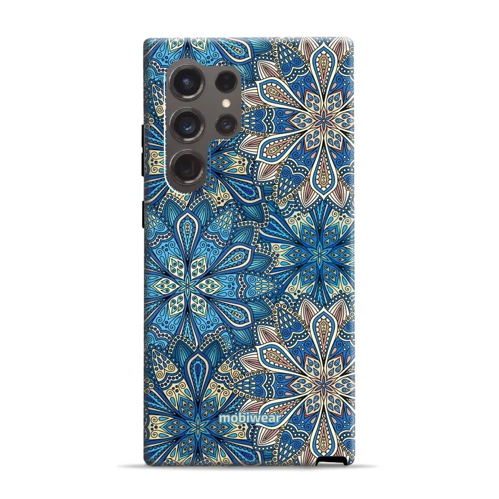 Odolný obal Mobiwear Elite Pro - Samsung Galaxy S24 Ultra - E108E Modré mandala květy