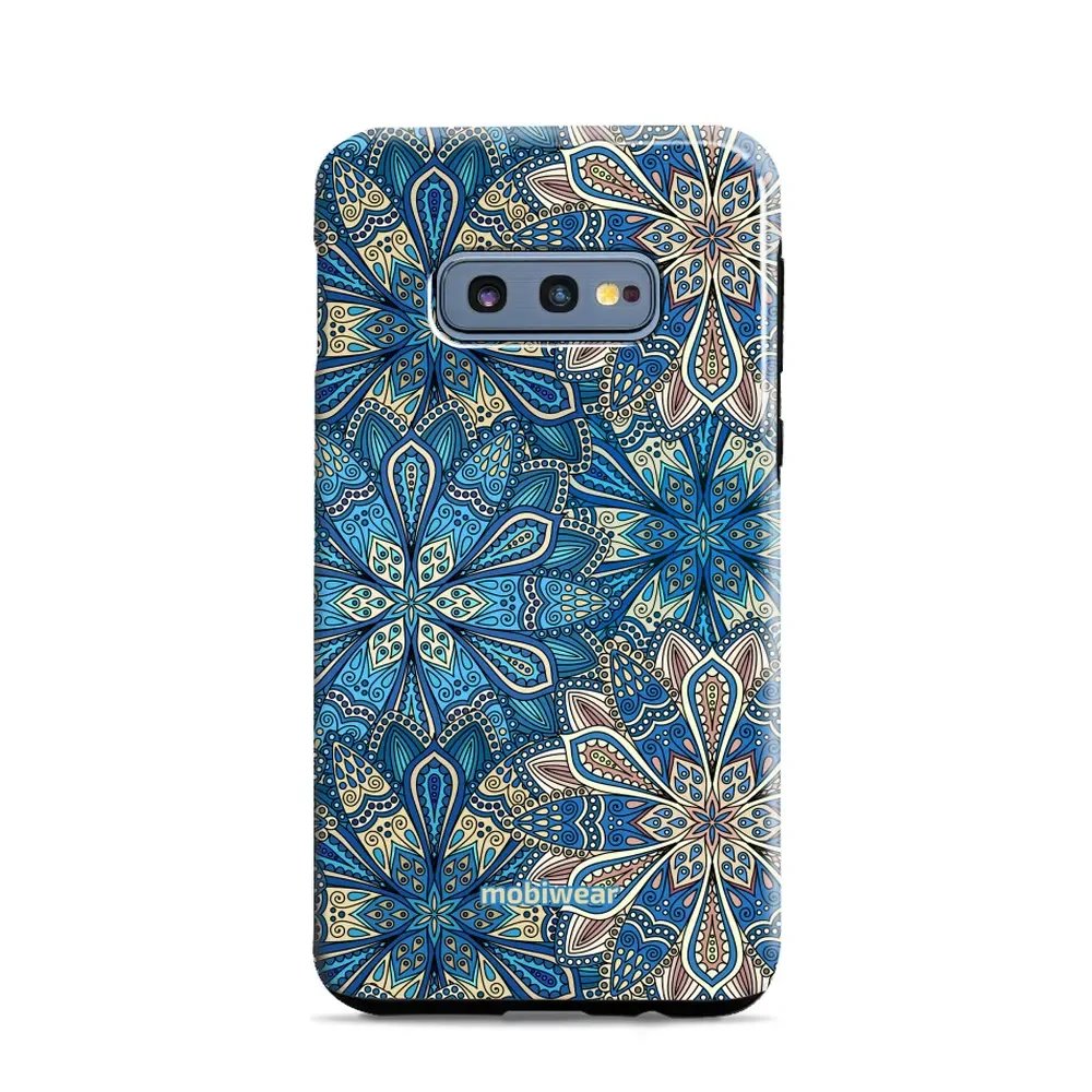 Odolný obal Mobiwear Elite Pro - Samsung Galaxy S10e - E108E Modré mandala květy