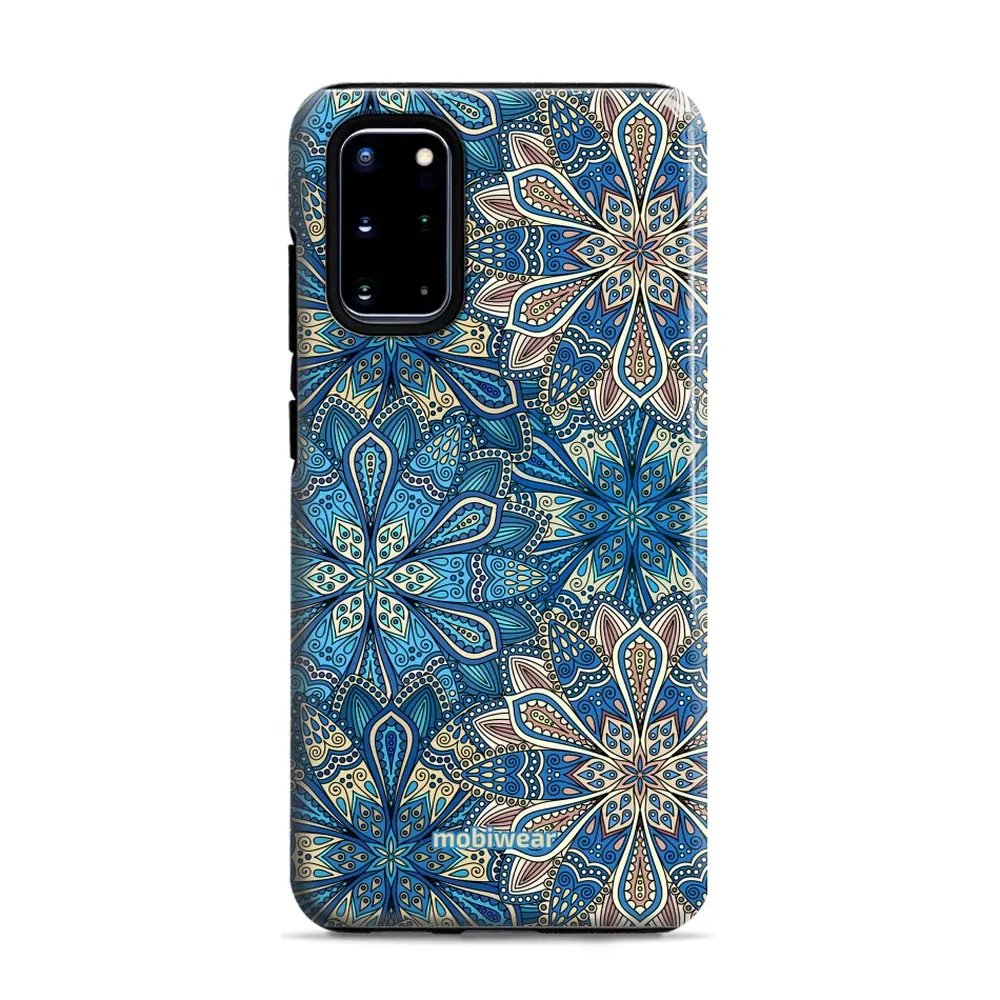 Odolný obal Mobiwear Elite Pro - Samsung Galaxy S20 Plus - E108E Modré mandala květy