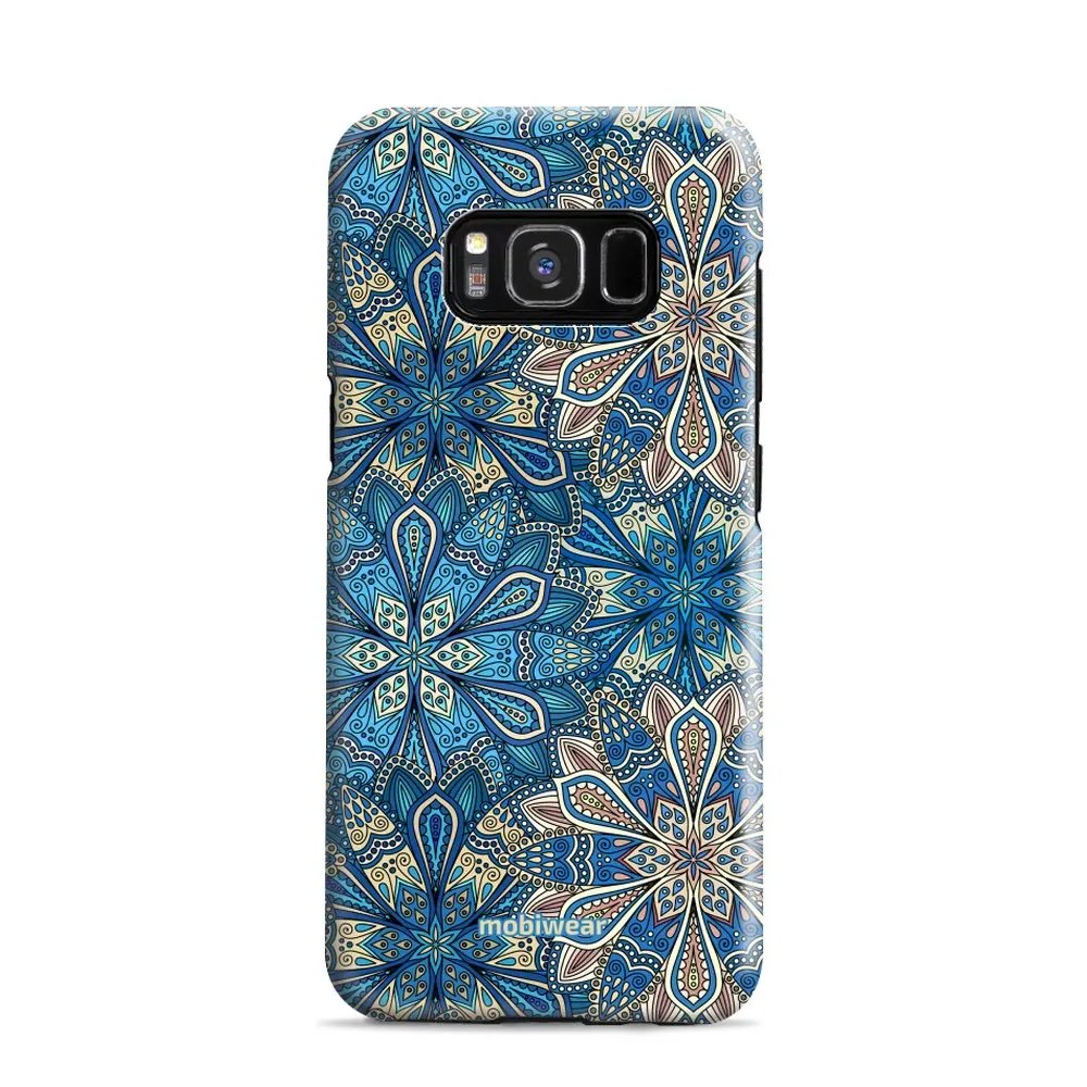 Odolný obal Mobiwear Elite Pro - Samsung Galaxy S8 - E108E Modré mandala květy