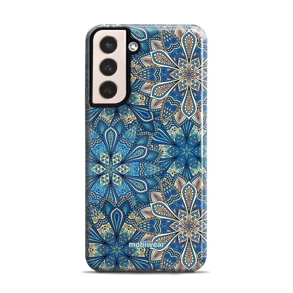 Odolný obal Mobiwear Elite Pro - Samsung Galaxy S21 Plus - E108E Modré mandala květy