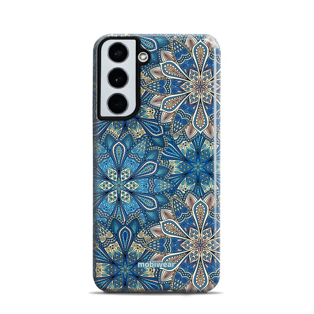 Odolný obal Mobiwear Elite Pro - Samsung Galaxy S22 - E108E Modré mandala květy