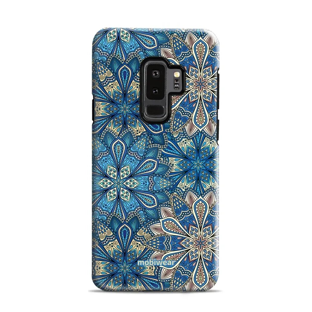 Odolný obal Mobiwear Elite Pro - Samsung Galaxy S9 Plus - E108E Modré mandala květy