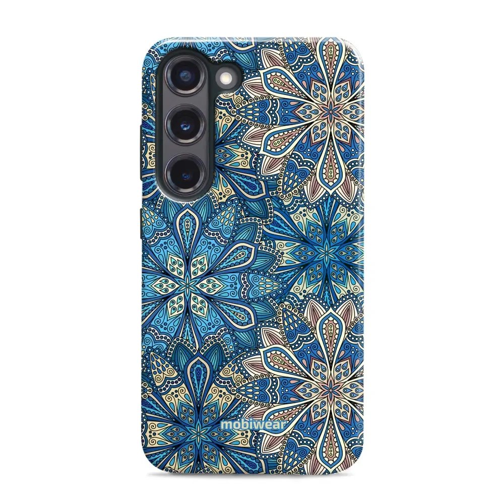 Odolný obal Mobiwear Elite Pro - Samsung Galaxy S23 Plus - E108E Modré mandala květy