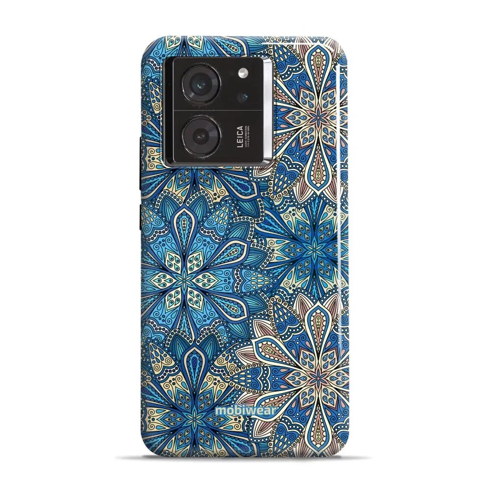 Odolný obal Mobiwear Elite Pro - Xiaomi 13T / 13T Pro - E108E Modré mandala květy