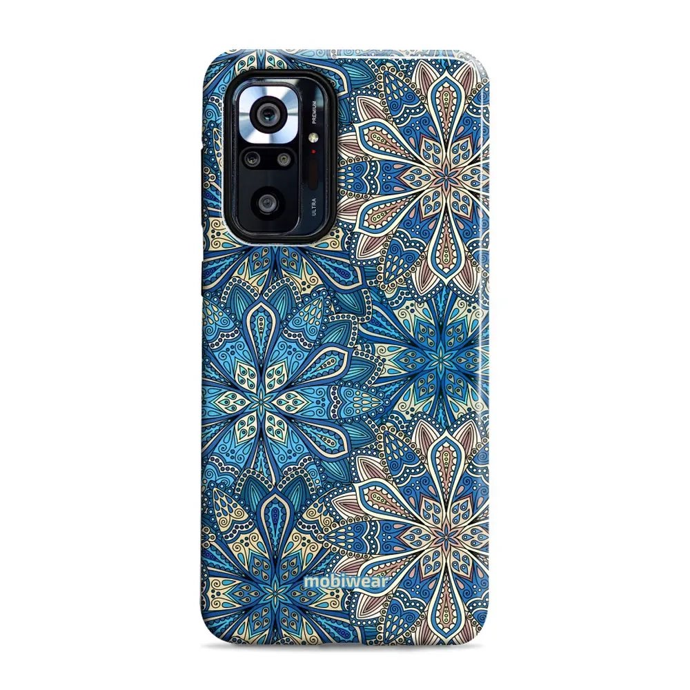 Odolný obal Mobiwear Elite Pro - Xiaomi Redmi Note 10 Pro - E108E Modré mandala květy