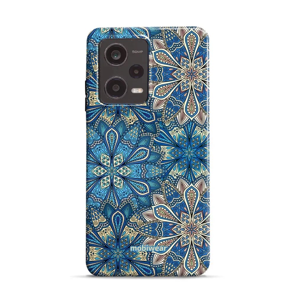 Odolný obal Mobiwear Elite Pro - Xiaomi Redmi Note 12 Pro 5G / Poco X5 Pro 5G - E108E Modré mandala květy