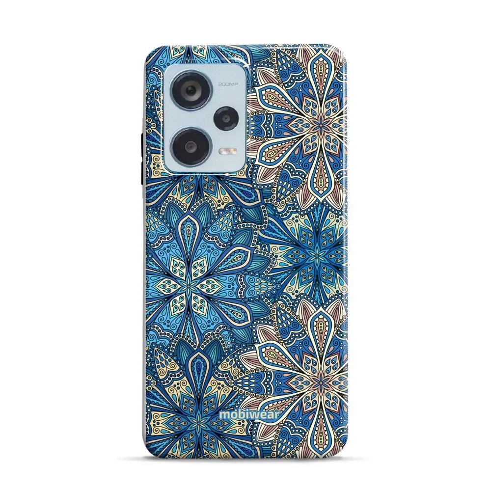 Odolný obal Mobiwear Elite Pro - Xiaomi Redmi Note 12 Pro Plus 5G - E108E Modré mandala květy