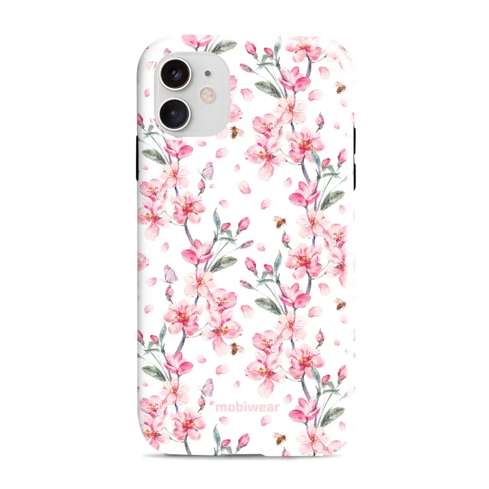 Odolný obal Mobiwear Elite Pro - Apple iPhone 11 - E124E Růžové květy