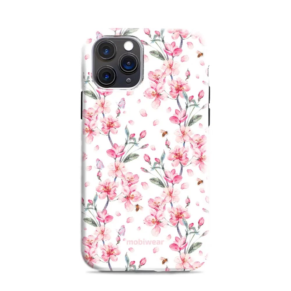 Odolný obal Mobiwear Elite Pro - Apple iPhone 11 Pro - E124E Růžové květy
