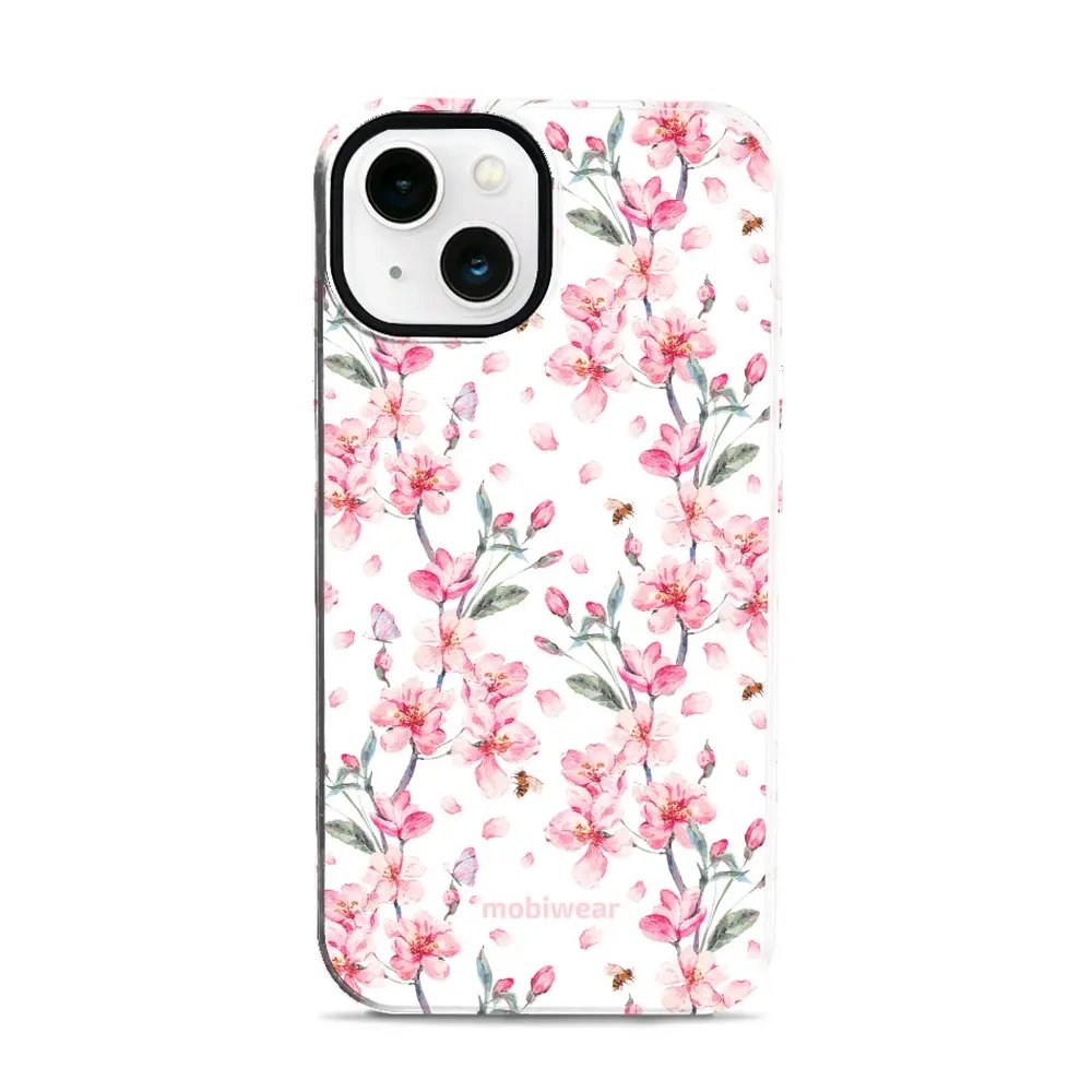 Odolný obal Mobiwear Elite Pro - Apple iPhone 13 - E124E Růžové květy