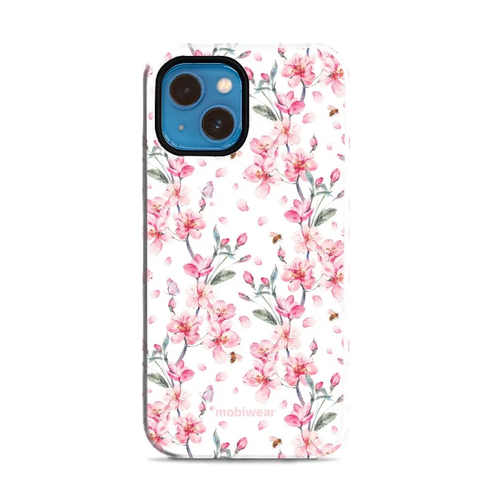 Odolný obal Mobiwear Elite Pro - Apple iPhone 13 Mini - E124E Růžové květy