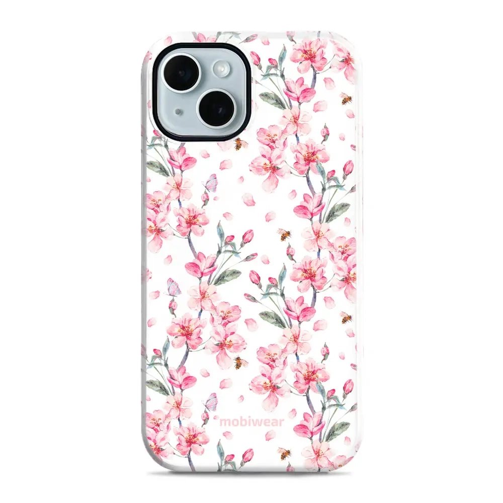 Odolný obal Mobiwear Elite Pro - Apple iPhone 14 - E124E Růžové květy