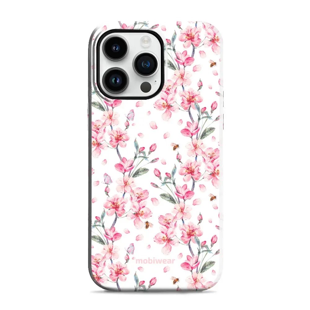 Odolný obal Mobiwear Elite Pro - Apple iPhone 14 Pro Max - E124E Růžové květy