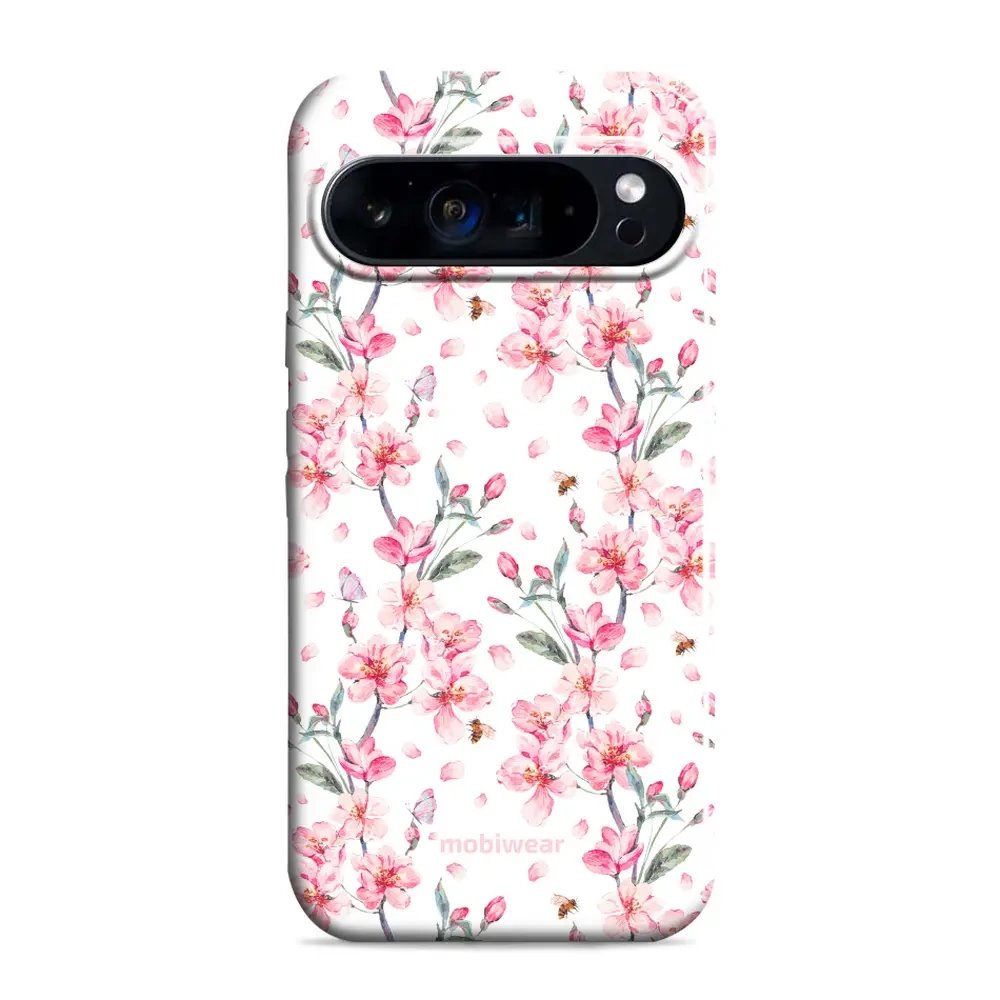 Odolný obal Mobiwear Elite Pro - Google Pixel 9 / 9 Pro - E124E Růžové květy