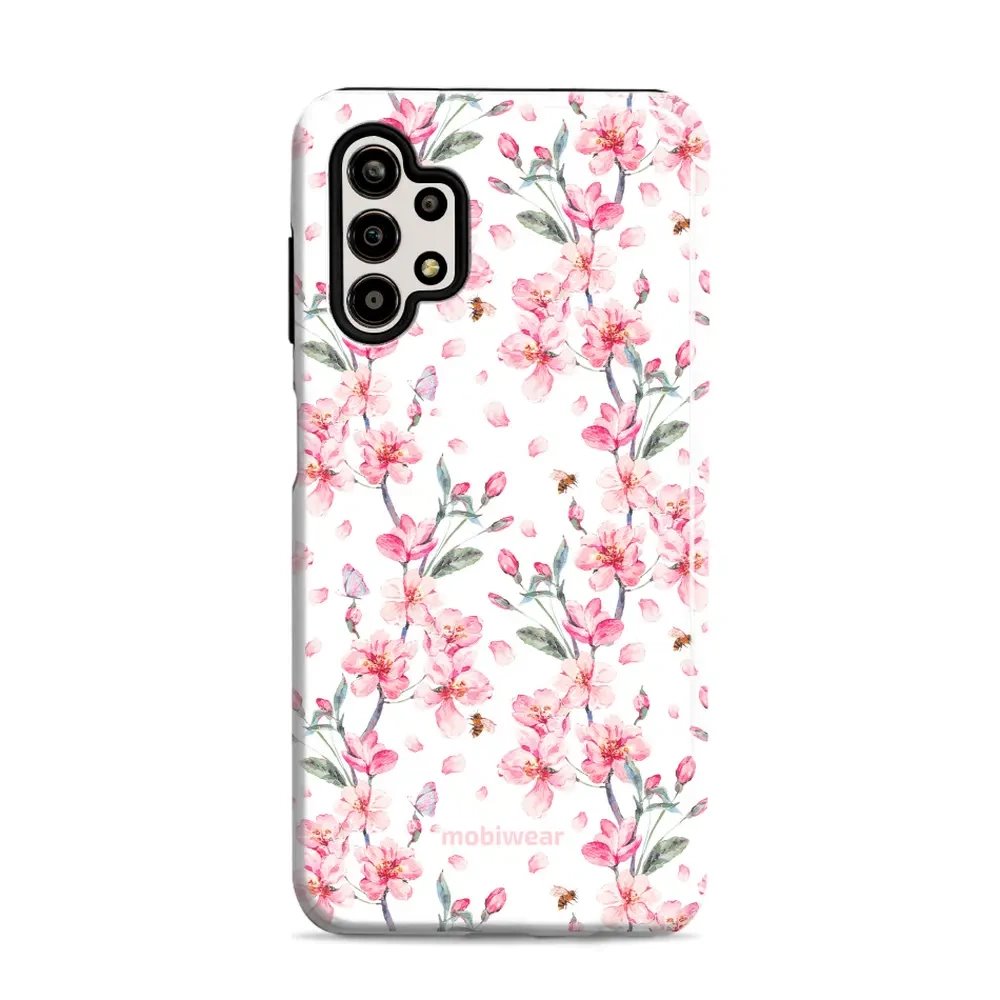 Odolný obal Mobiwear Elite Pro - Samsung Galaxy A13 4G - E124E Růžové květy