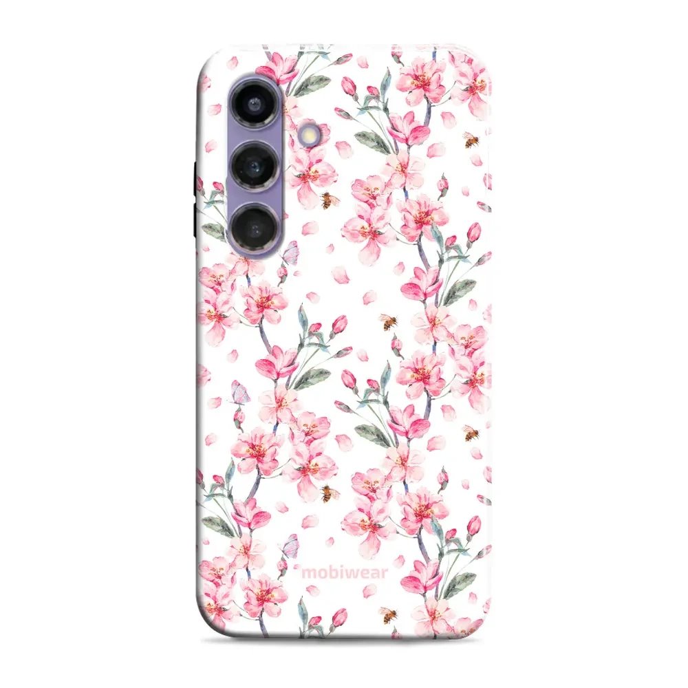 Odolný obal Mobiwear Elite Pro - Samsung Galaxy S24 Plus - E124E Růžové květy