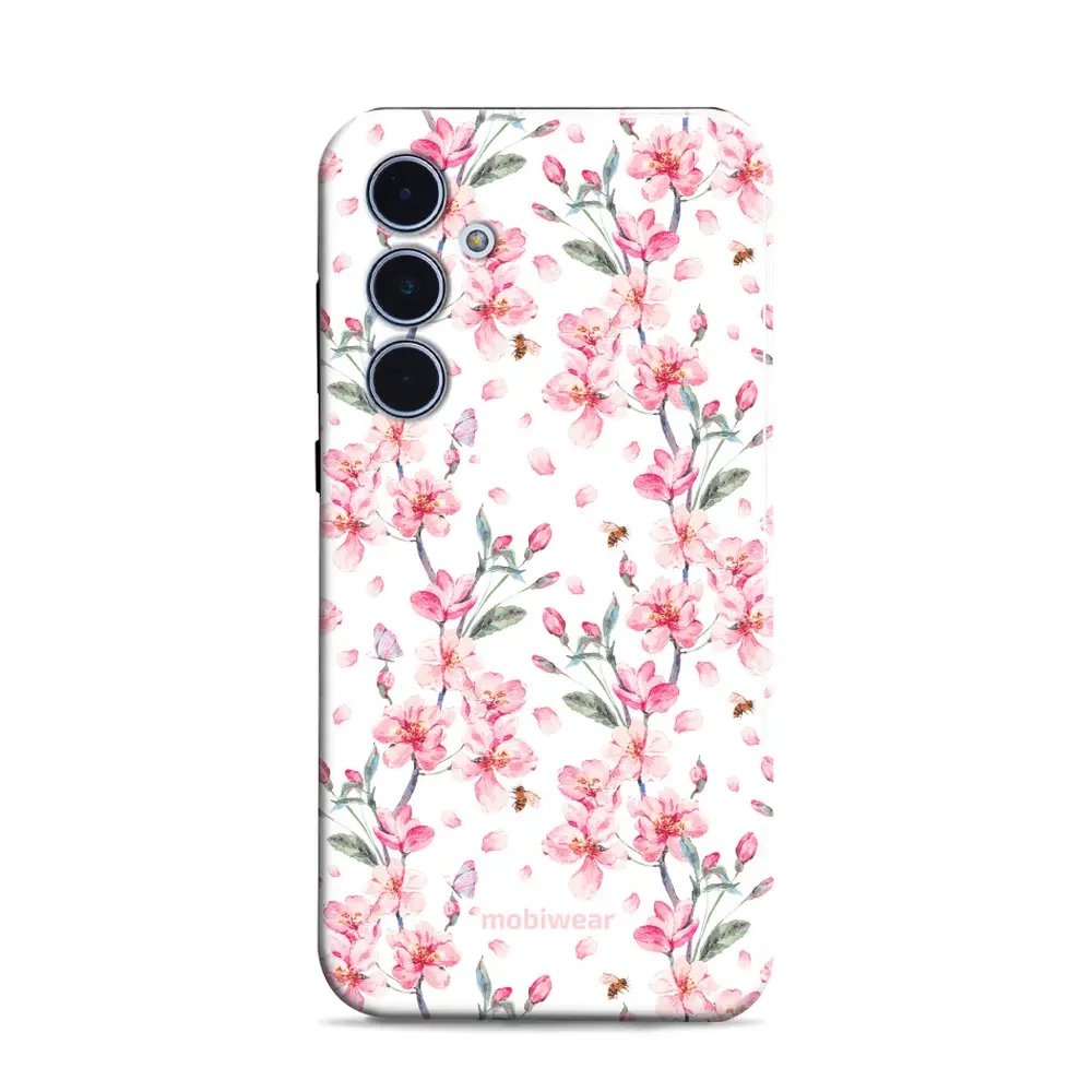 Odolný obal Mobiwear Elite Pro - Samsung Galaxy A35 5G - E124E Růžové květy