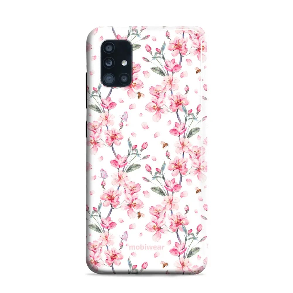 Odolný obal Mobiwear Elite Pro - Samsung Galaxy A51 - E124E Růžové květy