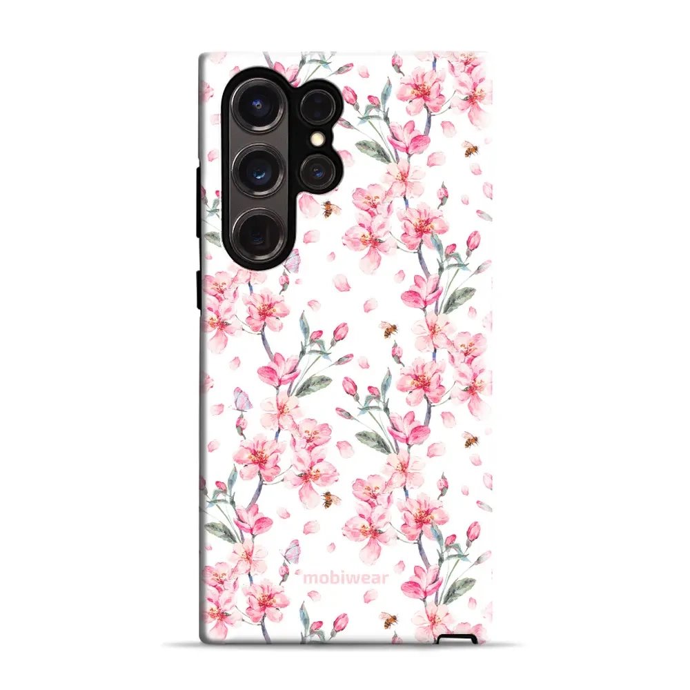 Odolný obal Mobiwear Elite Pro - Samsung Galaxy S23 Ultra - E124E Růžové květy
