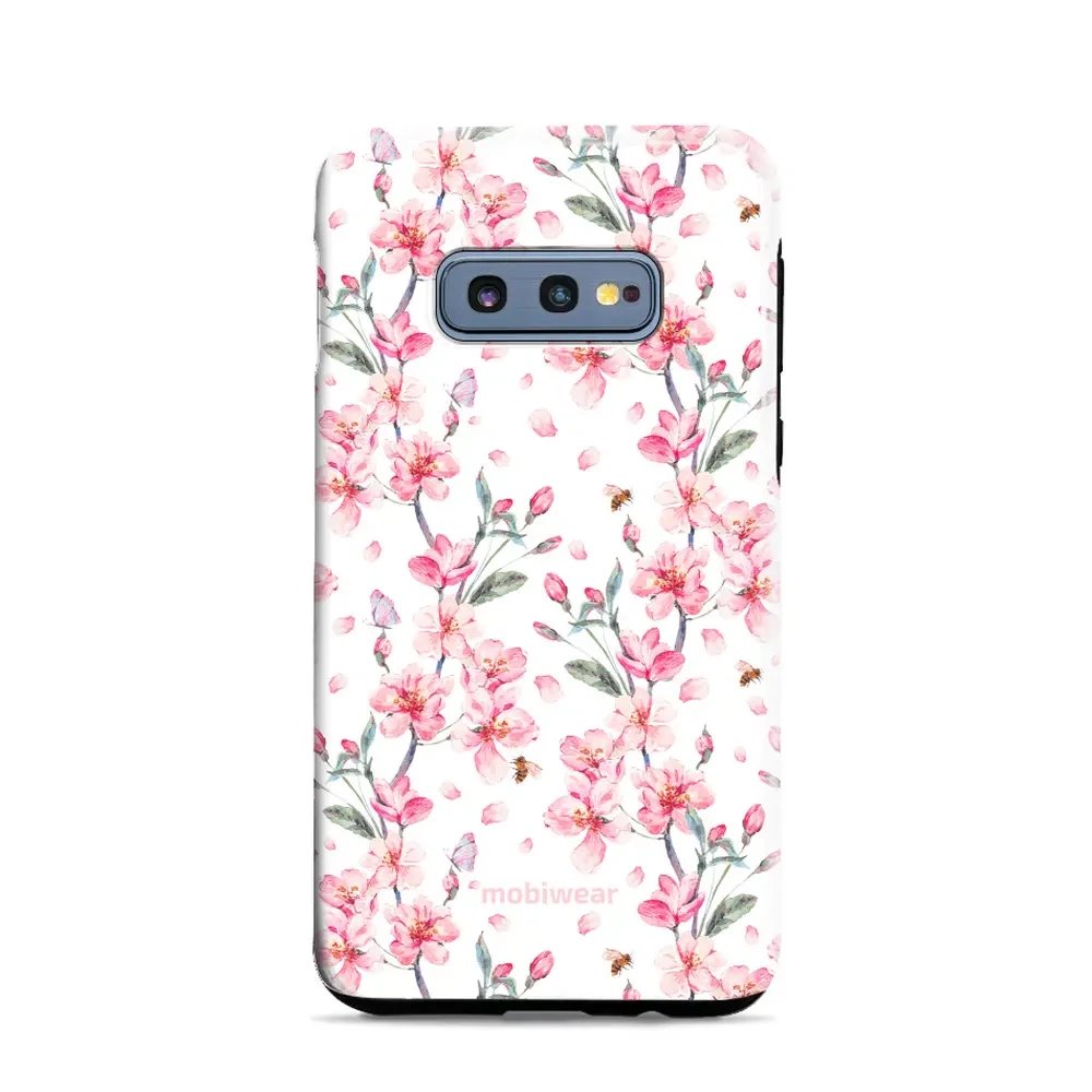 Odolný obal Mobiwear Elite Pro - Samsung Galaxy S10e - E124E Růžové květy