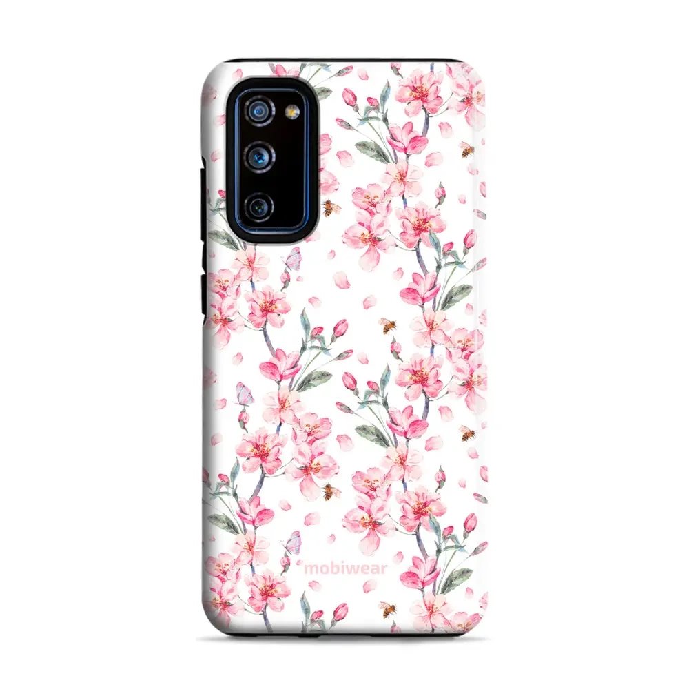 Odolný obal Mobiwear Elite Pro - Samsung Galaxy S20 FE - E124E Růžové květy