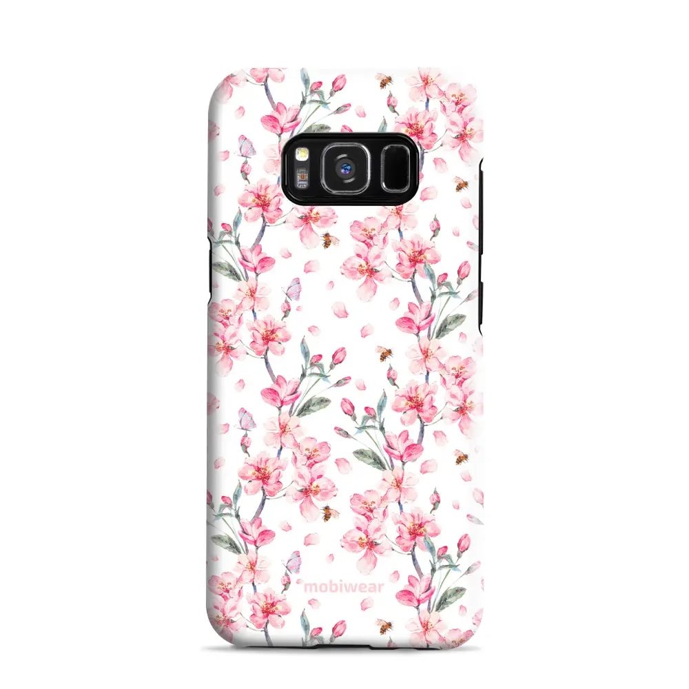 Odolný obal Mobiwear Elite Pro - Samsung Galaxy S8 - E124E Růžové květy