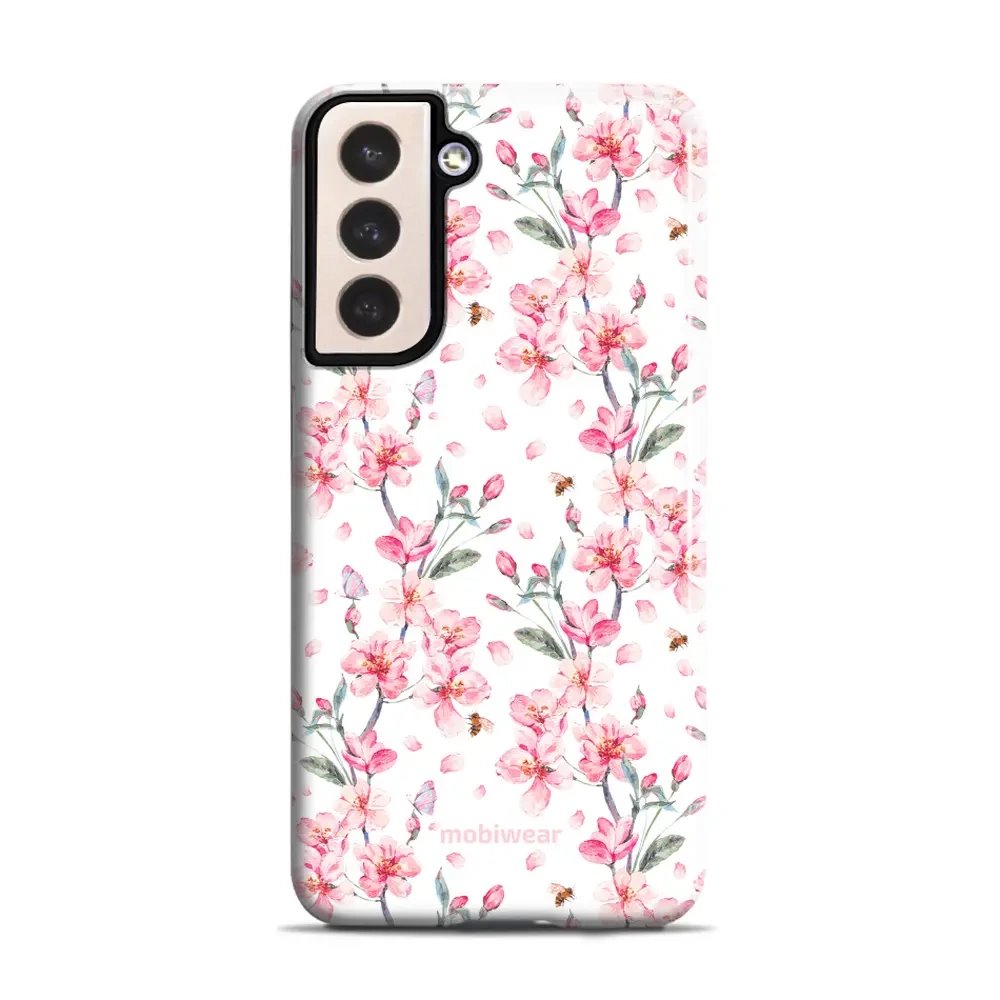 Odolný obal Mobiwear Elite Pro - Samsung Galaxy S21 Plus - E124E Růžové květy