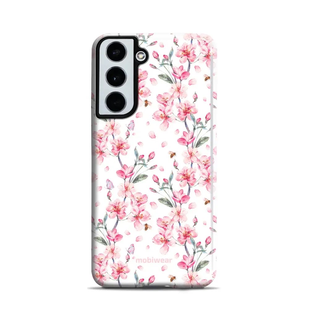 Odolný obal Mobiwear Elite Pro - Samsung Galaxy S22 - E124E Růžové květy