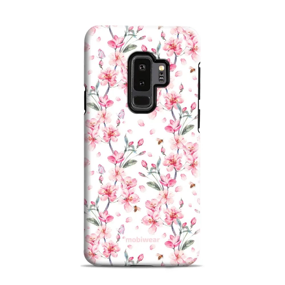 Odolný obal Mobiwear Elite Pro - Samsung Galaxy S9 Plus - E124E Růžové květy