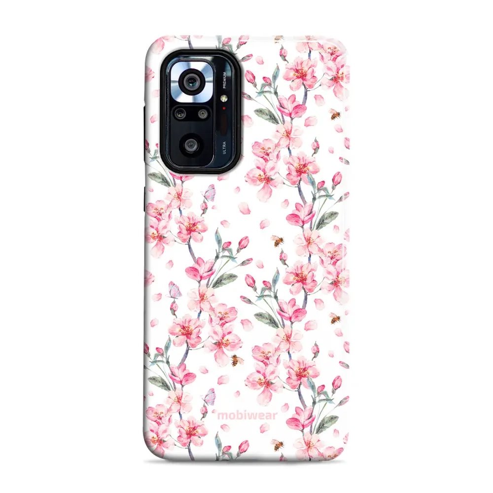Odolný obal Mobiwear Elite Pro - Xiaomi Redmi Note 10 Pro - E124E Růžové květy