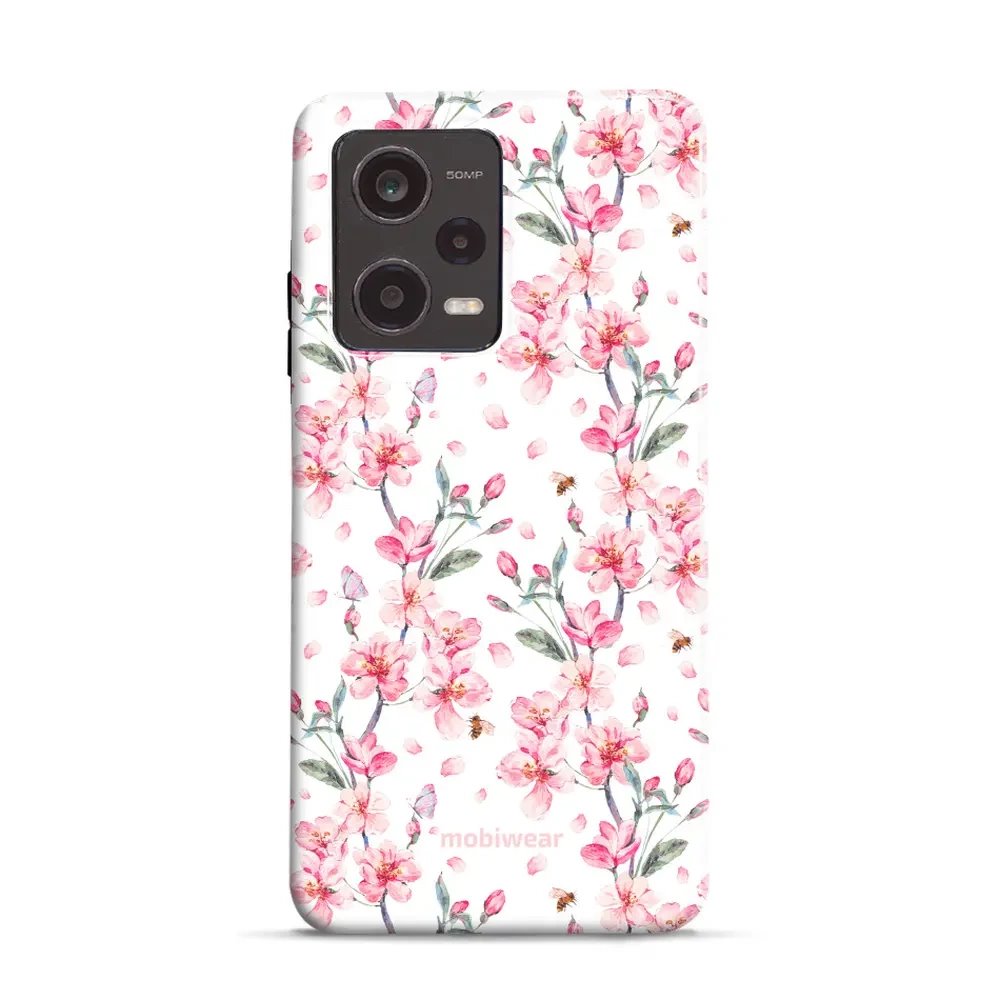 Odolný obal Mobiwear Elite Pro - Xiaomi Redmi Note 12 Pro 5G / Poco X5 Pro 5G - E124E Růžové květy