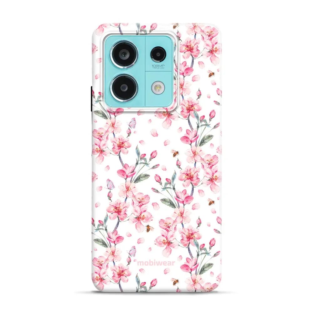 Odolný obal Mobiwear Elite Pro - Xiaomi Redmi Note 13 5G - E124E Růžové květy