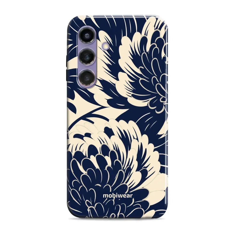 Odolný obal Mobiwear Elite Pro - Samsung Galaxy S24 Plus - EA40E Modré a béžové květy