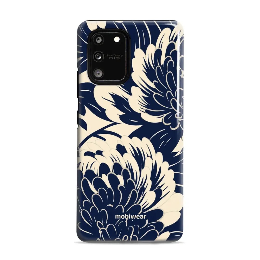 Odolný obal Mobiwear Elite Pro - Samsung Galaxy S10 Lite - EA40E Modré a béžové květy