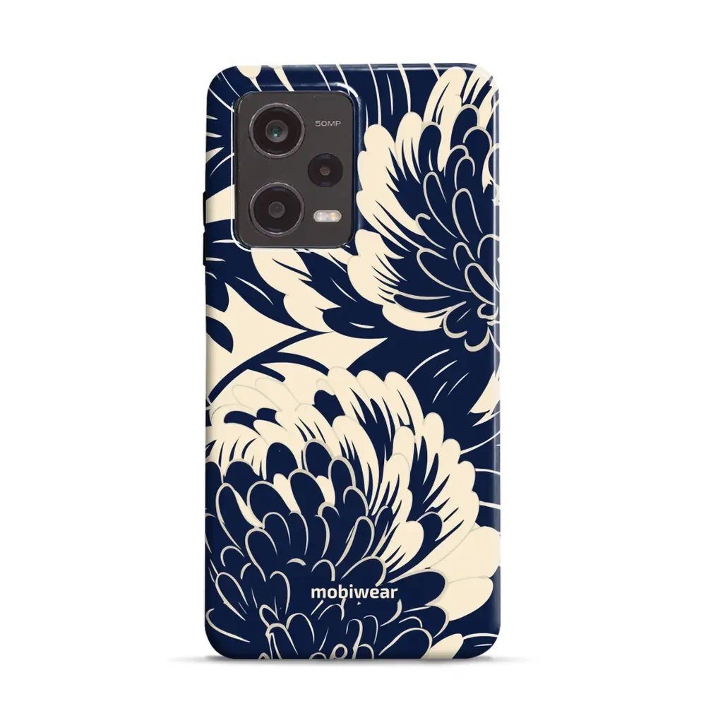 Odolný obal Mobiwear Elite Pro - Xiaomi Redmi Note 12 Pro 5G / Poco X5 Pro 5G - EA40E Modré a béžové květy