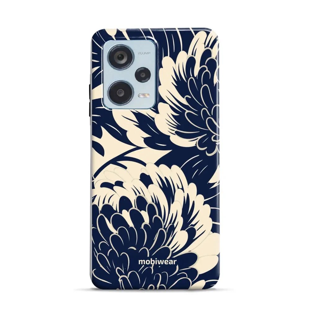 Odolný obal Mobiwear Elite Pro - Xiaomi Redmi Note 12 Pro Plus 5G - EA40E Modré a béžové květy