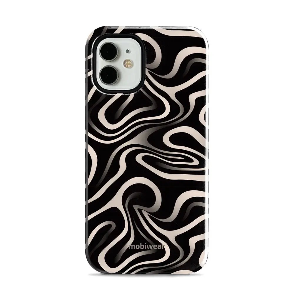 Odolný obal Mobiwear Elite Pro - Apple iPhone 12 Mini - EA68E Vlnky a linky