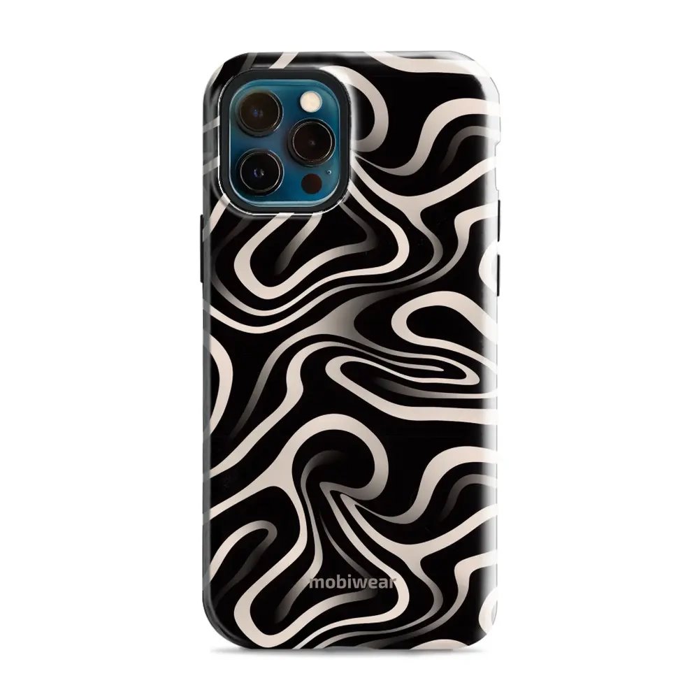 Odolný obal Mobiwear Elite Pro - Apple iPhone 12 / 12 Pro - EA68E Vlnky a linky