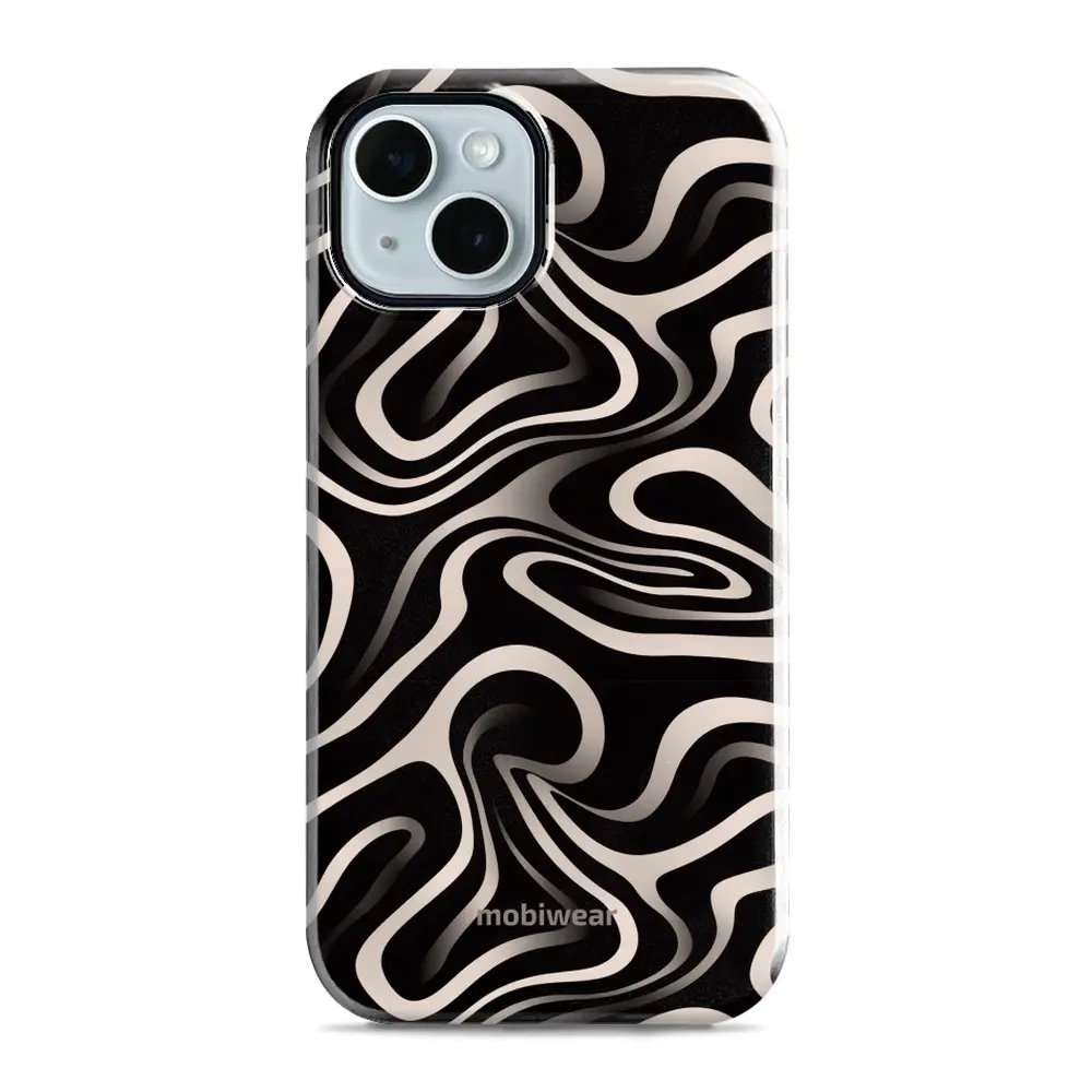 Odolný obal Mobiwear Elite Pro - Apple iPhone 14 - EA68E Vlnky a linky