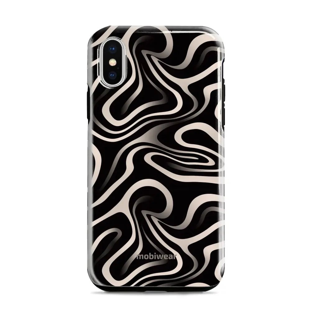 Odolný obal Mobiwear Elite Pro - Apple iPhone XR - EA68E Vlnky a linky