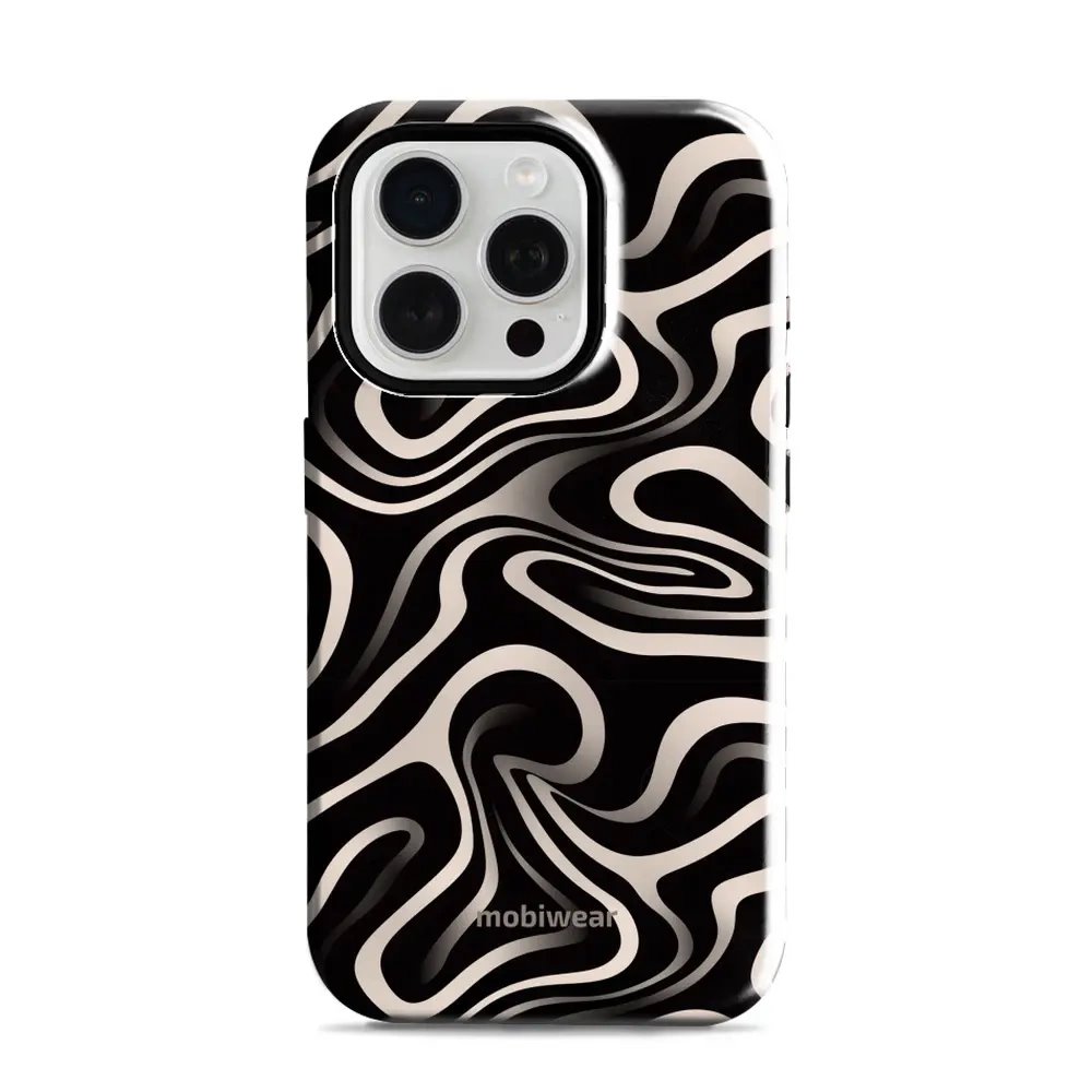 Odolný obal Mobiwear Elite Pro - Apple iPhone 15 Pro - EA68E Vlnky a linky