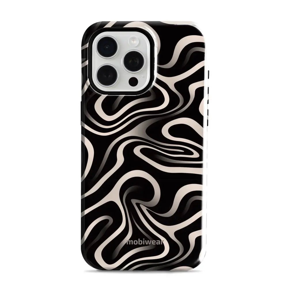Odolný obal Mobiwear Elite Pro - Apple iPhone 15 Pro Max - EA68E Vlnky a linky