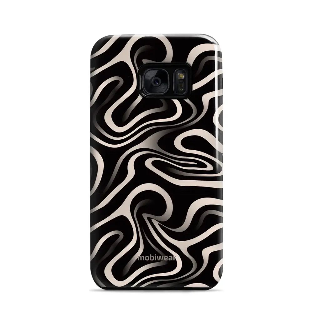 Odolný obal Mobiwear Elite Pro - Samsung Galaxy S7 - EA68E Vlnky a linky