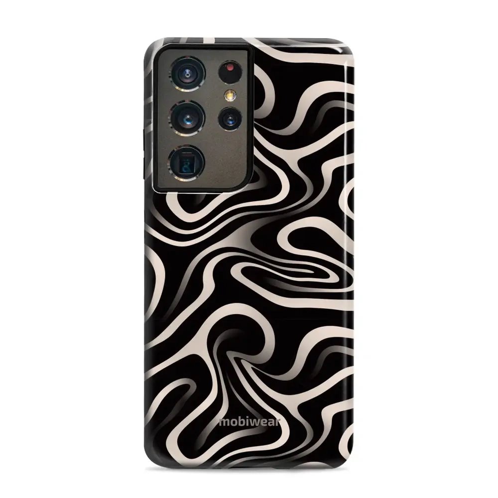 Odolný obal Mobiwear Elite Pro - Samsung Galaxy S21 Ultra - EA68E Vlnky a linky