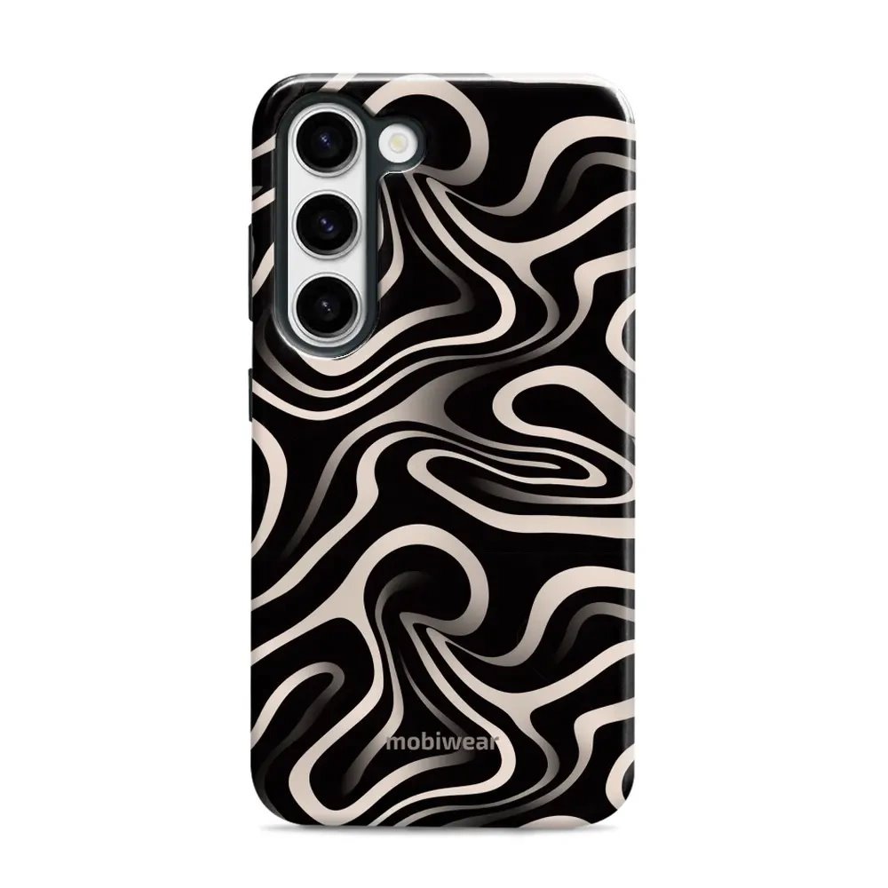 Odolný obal Mobiwear Elite Pro - Samsung Galaxy S23 - EA68E Vlnky a linky