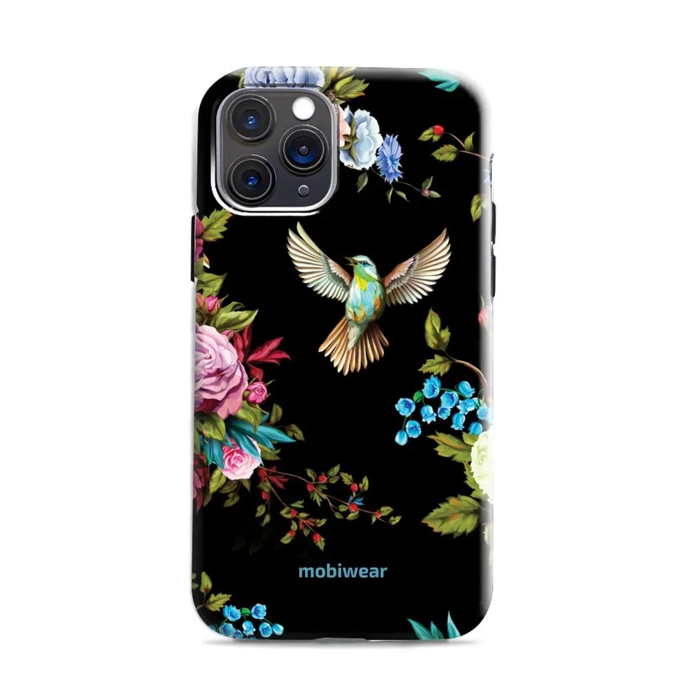 Odolný obal Mobiwear Elite Pro - Apple iPhone 11 Pro - ED09E Ptáček a květy
